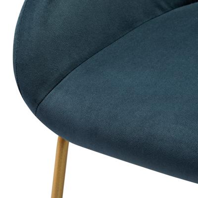 Стул барный R-Home Кресло Бар. Kent Diag blue/Линк золото арт. 410219151h_Diagblue_золото_БАР