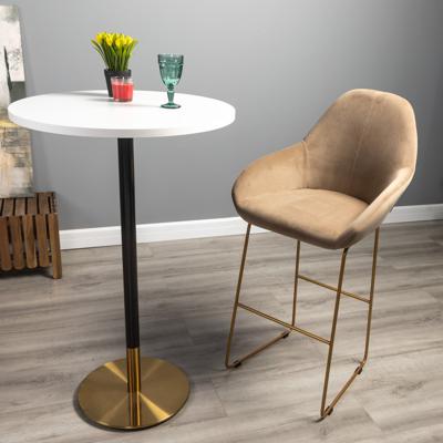 Стул барный R-Home Кресло Бар. Kent Diag beige/Линк золото арт. 410219131h_Diagbeige_золото_БАР