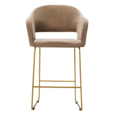 Стул полубарный R-Home Кресло полубар Oscar Diag beige/Линк золото арт. 410118156h_Diagbeige_золото_ПБ