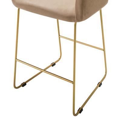 Стул полубарный R-Home Кресло полубар Oscar Diag beige/Линк золото арт. 410118156h_Diagbeige_золото_ПБ