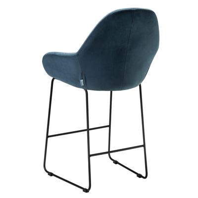 Стул полубарный R-Home Кресло полубар Kent Diag blue/Линк арт. 410119155h_Diagblue_черн_ПБ