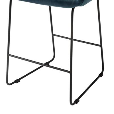 Стул полубарный R-Home Кресло полубар Kent Diag blue/Линк арт. 410119155h_Diagblue_черн_ПБ