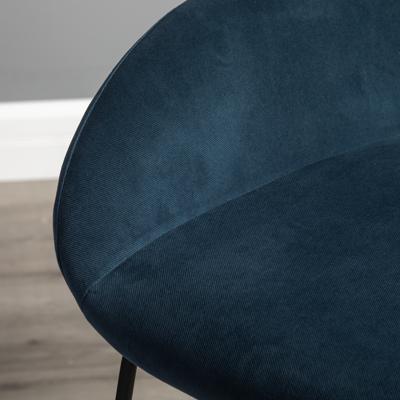 Стул полубарный R-Home Кресло полубар Kent Diag blue/Линк арт. 410119155h_Diagblue_черн_ПБ