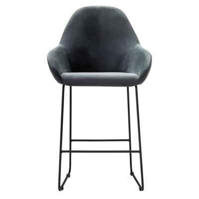 Стул полубарный R-Home Кресло полубар Kent Diag grey/Линк арт. 410119145h_Diaggrey_черн_ПБ