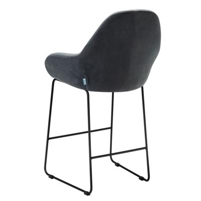 Стул полубарный R-Home Кресло полубар Kent Diag grey/Линк арт. 410119145h_Diaggrey_черн_ПБ