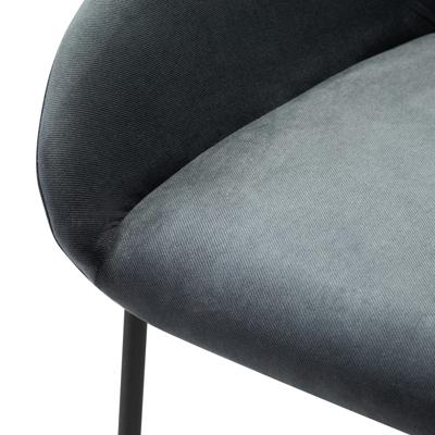 Стул полубарный R-Home Кресло полубар Kent Diag grey/Линк арт. 410119145h_Diaggrey_черн_ПБ