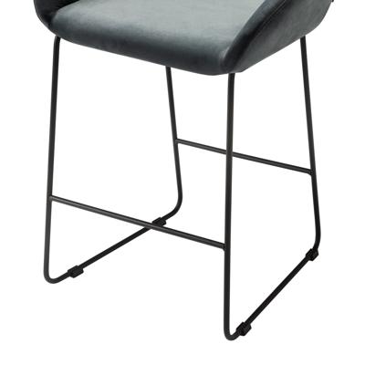 Стул полубарный R-Home Кресло полубар Kent Diag grey/Линк арт. 410119145h_Diaggrey_черн_ПБ