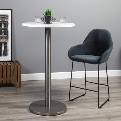 Стул полубарный R-Home Кресло полубар Kent Diag grey/Линк арт. 410119145h_Diaggrey_черн_ПБ