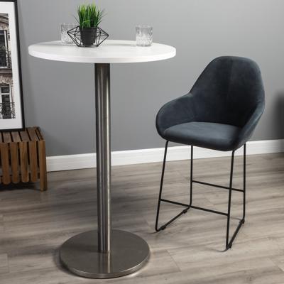 Стул полубарный R-Home Кресло полубар Kent Diag grey/Линк арт. 410119145h_Diaggrey_черн_ПБ