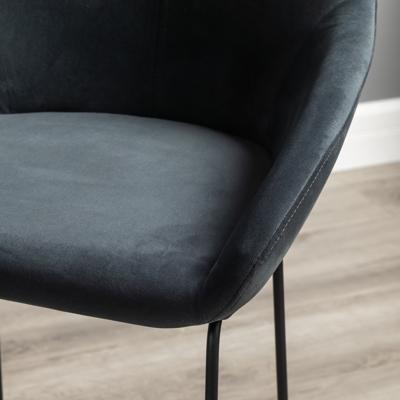 Стул полубарный R-Home Кресло полубар Kent Diag grey/Линк арт. 410119145h_Diaggrey_черн_ПБ
