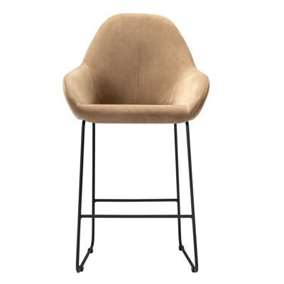 Стул полубарный R-Home Кресло полубар Kent Diag beige/Линк арт. 410119135h_Diagbeige_черн_ПБ
