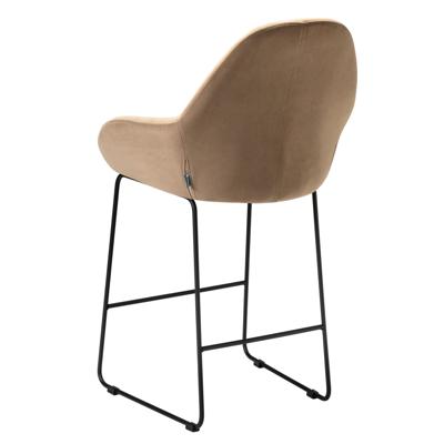 Стул полубарный R-Home Кресло полубар Kent Diag beige/Линк арт. 410119135h_Diagbeige_черн_ПБ