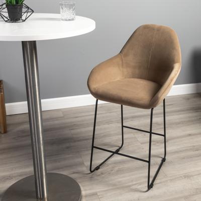 Стул полубарный R-Home Кресло полубар Kent Diag beige/Линк арт. 410119135h_Diagbeige_черн_ПБ