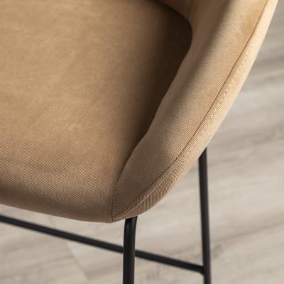 Стул полубарный R-Home Кресло полубар Kent Diag beige/Линк арт. 410119135h_Diagbeige_черн_ПБ