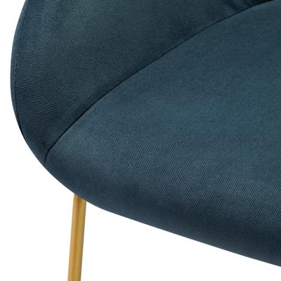 Стул полубарный R-Home Кресло полубар Kent Diag blue/Линк золото арт. 410119156h_Diagblue_золото_ПБ
