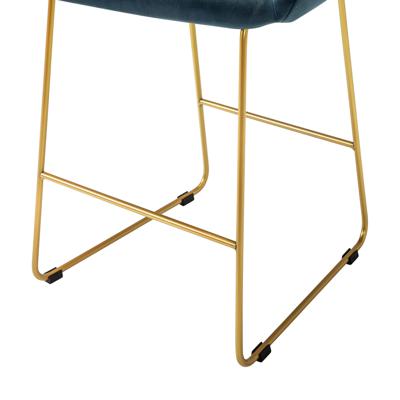 Стул полубарный R-Home Кресло полубар Kent Diag blue/Линк золото арт. 410119156h_Diagblue_золото_ПБ