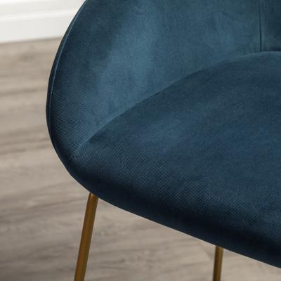 Стул полубарный R-Home Кресло полубар Kent Diag blue/Линк золото арт. 410119156h_Diagblue_золото_ПБ