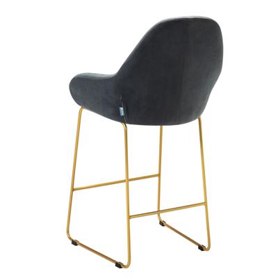 Стул полубарный R-Home Кресло полубар Kent Diag grey/Линк золото арт. 410119146h_Diaggrey_золото_ПБ