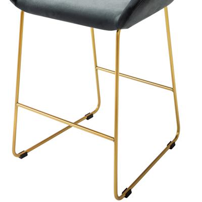 Стул полубарный R-Home Кресло полубар Kent Diag grey/Линк золото арт. 410119146h_Diaggrey_золото_ПБ