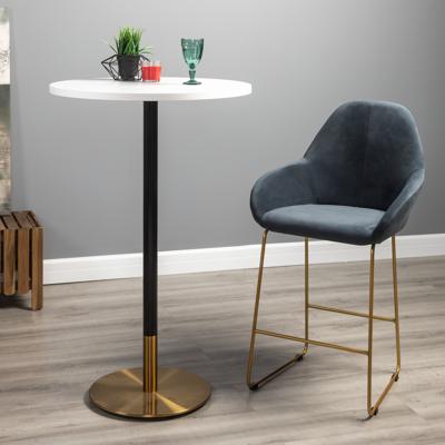 Стул полубарный R-Home Кресло полубар Kent Diag grey/Линк золото арт. 410119146h_Diaggrey_золото_ПБ