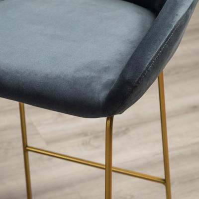 Стул полубарный R-Home Кресло полубар Kent Diag grey/Линк золото арт. 410119146h_Diaggrey_золото_ПБ