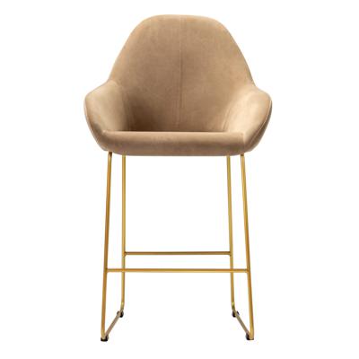 Стул полубарный R-Home Кресло полубар Kent Diag beige/Линк золото арт. 410119136h_Diagbeige_золото_ПБ