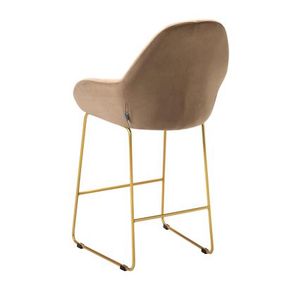 Стул полубарный R-Home Кресло полубар Kent Diag beige/Линк золото арт. 410119136h_Diagbeige_золото_ПБ
