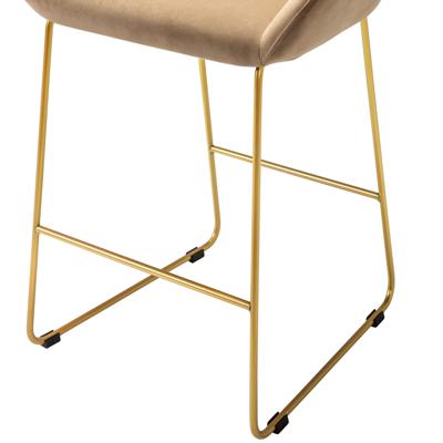 Стул полубарный R-Home Кресло полубар Kent Diag beige/Линк золото арт. 410119136h_Diagbeige_золото_ПБ