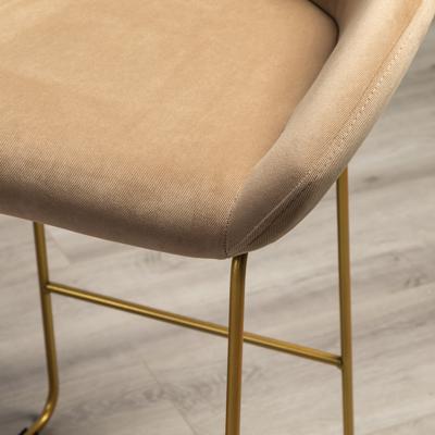Стул полубарный R-Home Кресло полубар Kent Diag beige/Линк золото арт. 410119136h_Diagbeige_золото_ПБ