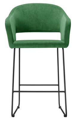 Стул полубарный R-Home Кресло полубар Oscar зеленый/Линк арт. 410118105h_green_черн_ПБ