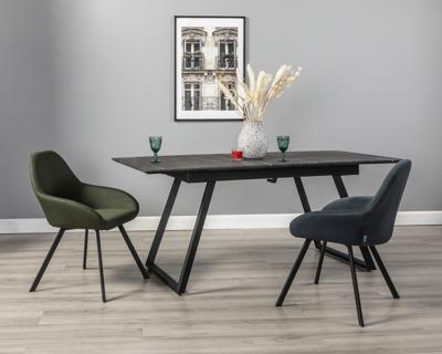 Стол R-Home Стол Пеле раздвиж. 120-160 Темный мрамор/Бабочка арт. 4103357h