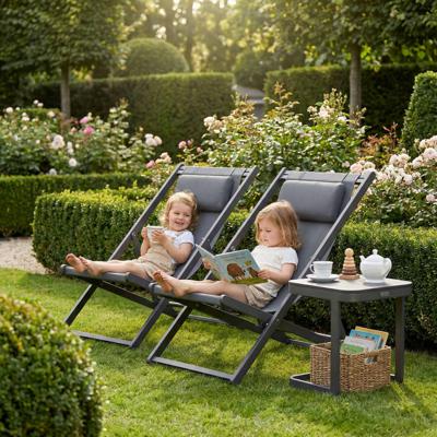 Шезлонг IDEAL PATIO Стул-шезлонг САНТОНИ складной, серый арт. SNT.3019001