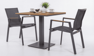 Стол IDEAL PATIO Стол обеденный МИРРА алюминий, поливуд 80х80 см (1 ножка) арт. MRR.2110508