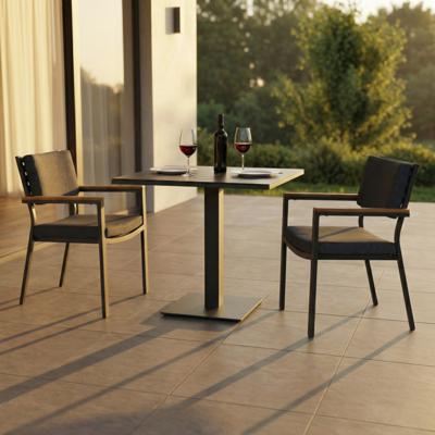 Стол IDEAL PATIO Стол обеденный КАНА алюминий, стекло 80x80 см (1 ножка) арт. CAN.2110208