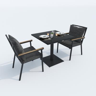 Стол IDEAL PATIO Стол обеденный КАНА алюминий, стекло 80x80 см (1 ножка) арт. CAN.2110208