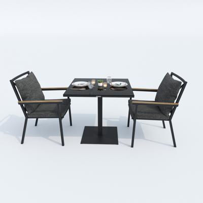 Стол IDEAL PATIO Стол обеденный КАНА алюминий, стекло 80x80 см (1 ножка) арт. CAN.2110208