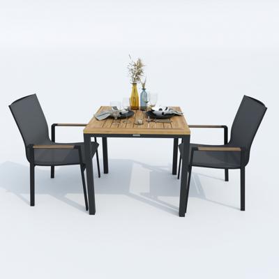 Стол IDEAL PATIO Стол обеденный МИРРА алюминий, поливуд 80х80 см (4 ножки) арт. MRR.2110508a