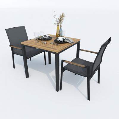 Стол IDEAL PATIO Стол обеденный МИРРА алюминий, поливуд 80х80 см (4 ножки) арт. MRR.2110508a