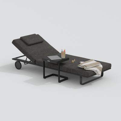 Мебель IDEAL PATIO Шезлонг КОСТА С на колесах, каркас карбон, матрас маренго (с подушкой) арт. CST.3017001