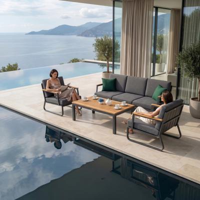 Лаунж зона IDEAL PATIO Лаунж зона ЭСТИВО T с трехместным диваном - маренго арт. EST.1017003T