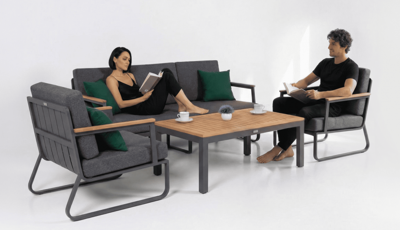 Лаунж зона IDEAL PATIO Лаунж зона ЭСТИВО T с трехместным диваном - маренго арт. EST.1017003T