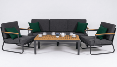Лаунж зона IDEAL PATIO Лаунж зона ЭСТИВО T с трехместным диваном - маренго арт. EST.1017003T