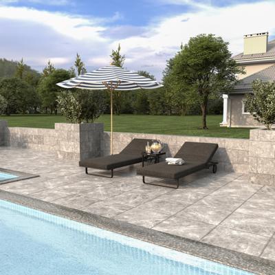 Мебель IDEAL PATIO Шезлонг КОСТА на колесах маренго - каркас карбон арт. CST.3017000