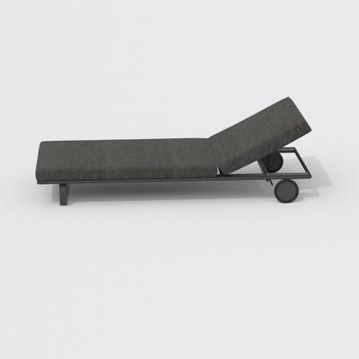 Мебель IDEAL PATIO Шезлонг КОСТА на колесах маренго - каркас карбон арт. CST.3017000