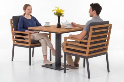 Стол IDEAL PATIO Стол обеденный ЭГМОНТ из тика 80x80 арт. EGM.2110108