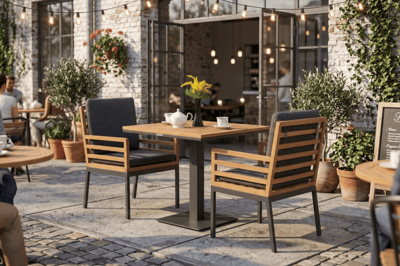 Стол IDEAL PATIO Стол обеденный ЭГМОНТ из тика 80x80 арт. EGM.2110108