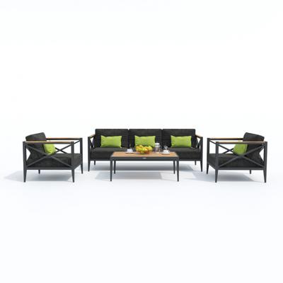 Лаунж зона IDEAL PATIO Лаунж зона ВЕРИТА темно-серая (маренго) - каркас карбон - столик тик арт. VRT.1017003T
