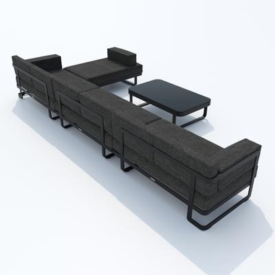 Лаунж зона IDEAL PATIO Лаунж зона угловая ТЕСОРА маренго - каркас карбон арт. TSR.1017004