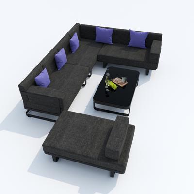 Лаунж зона IDEAL PATIO Лаунж зона угловая ТЕСОРА маренго - каркас карбон арт. TSR.1017004