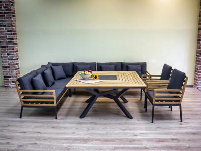 Обеденная группа IDEAL PATIO Обеденная группа ЭГМОНТ угловая со столом 140х140 арт. EGM.2017714